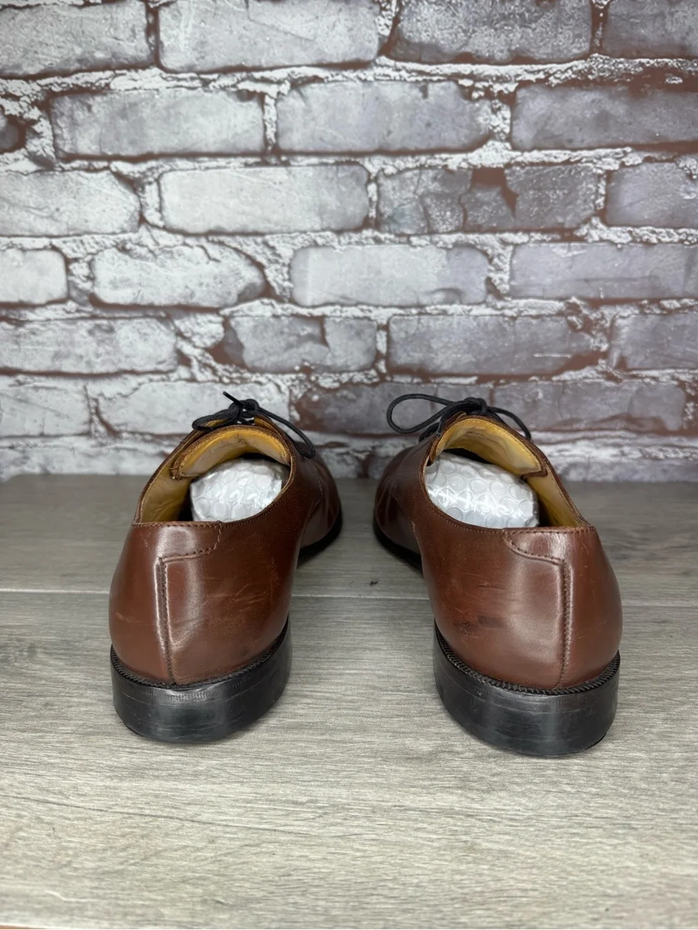Cole Haan Benton Brown Leather Cap Toe Lace Oxfords Dress Shoes Men 10M US/43EU
